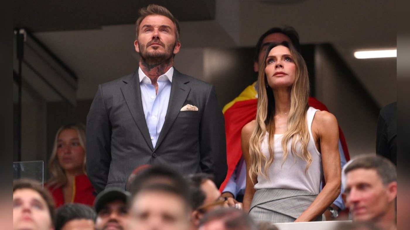 David und Victoria Beckham besuchen WM-Halbfinale zwischen Frankreich und Spanien